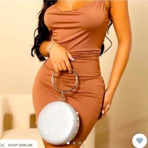 Round Silver Handbag